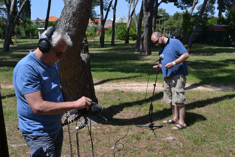 Setting up for the environmental recording - Ambient audio recording